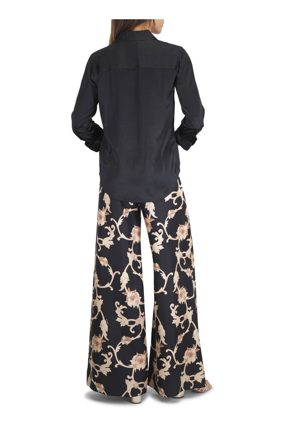 La DoubleJ Multicolor Print Silk Twill Palazzo Pant - view 4