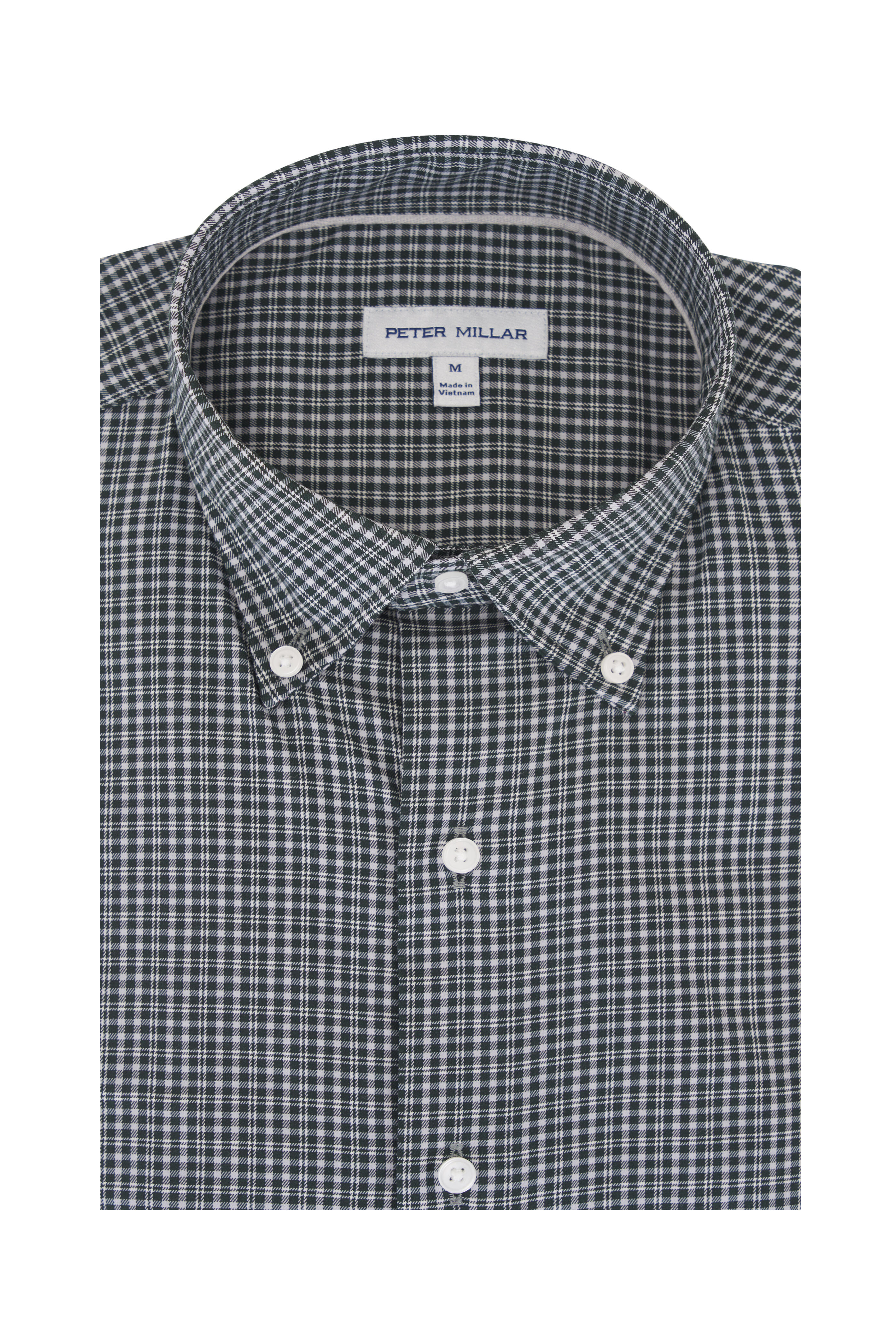 Peter Millar - Stowe Deep Verdant Green Plaid Sport Shirt