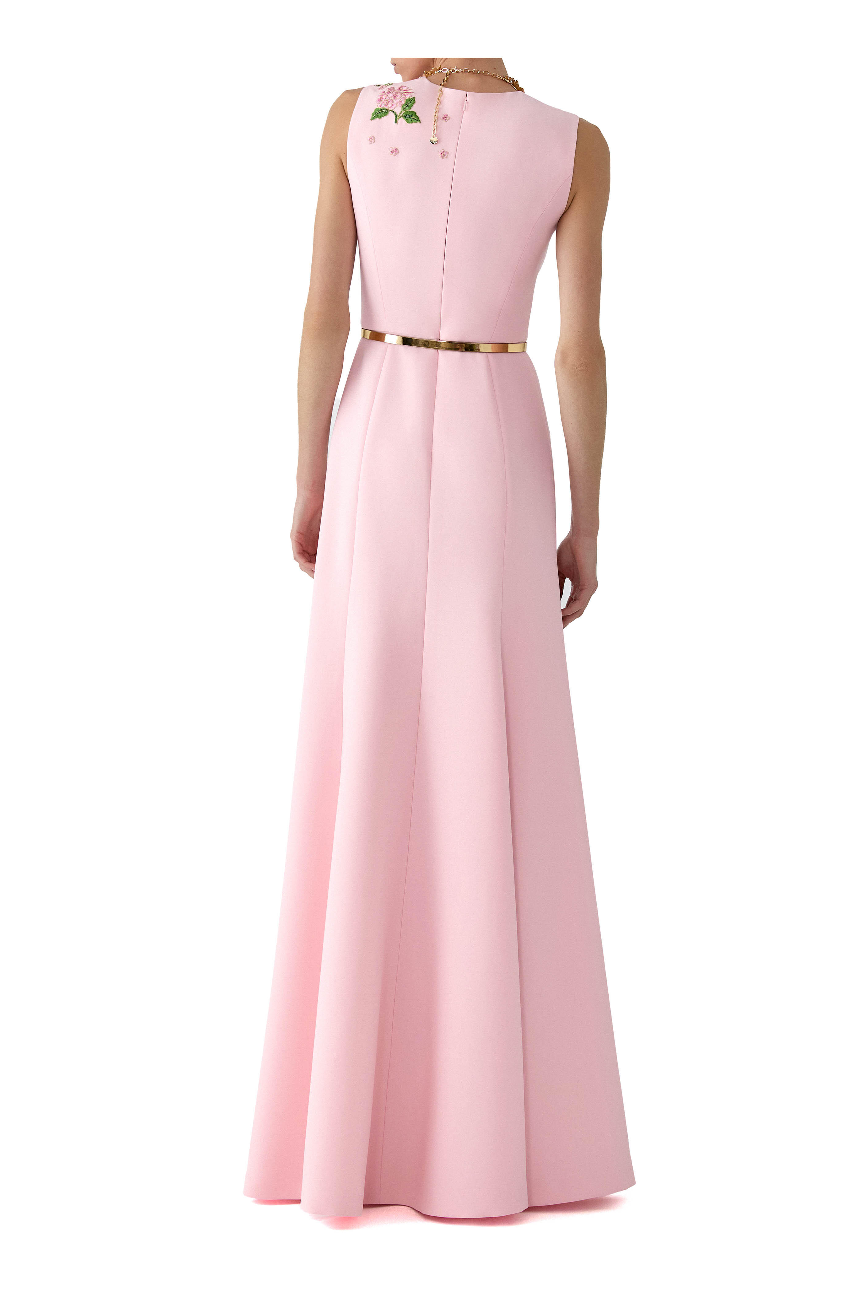 Carolina Herrera - Blush Floral Embroidered Gown - view 3
