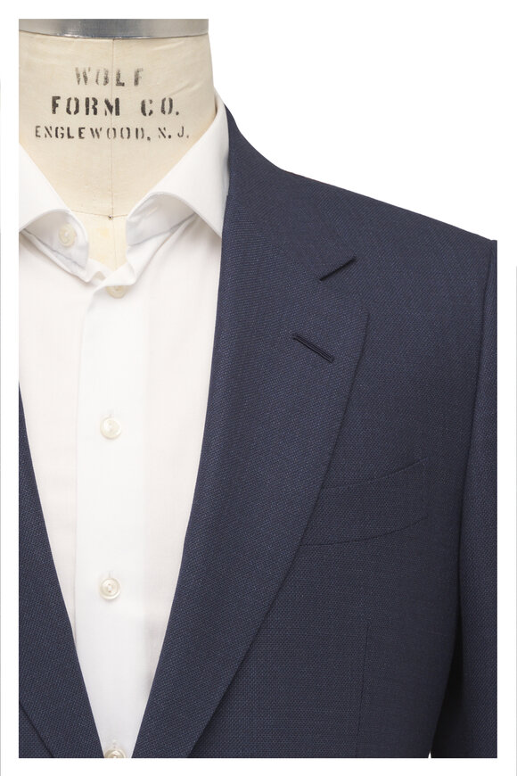 Zegna Dark Blue Centoventimila Wool Suit