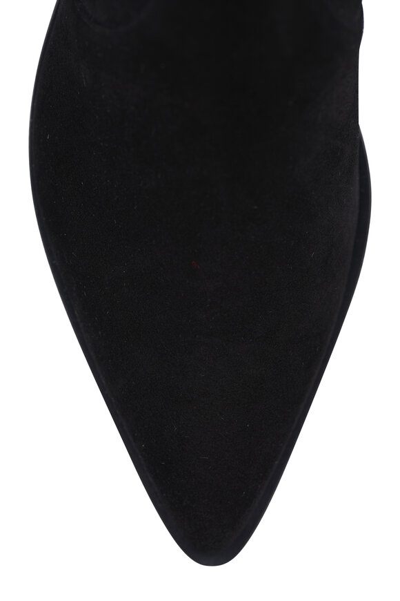 Aquazzura Brunswick Black Suede Bootie, 45mm - view 5