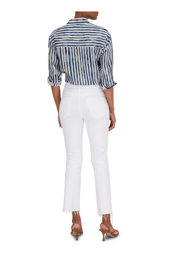 Vince - Coastal Painterly Stripe Oversized Shirt