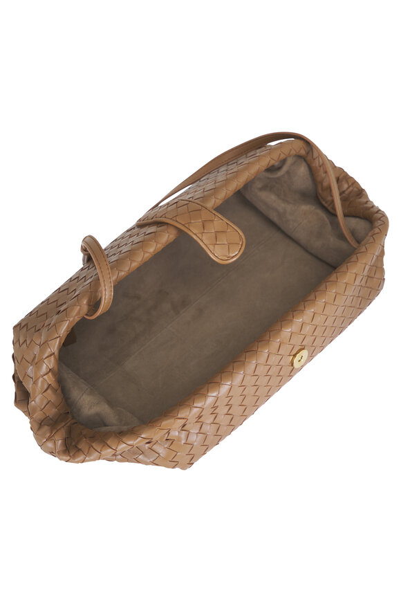 Bottega Veneta Lauren 1979 Dark Caramel Woven Leather Clutch - view 5