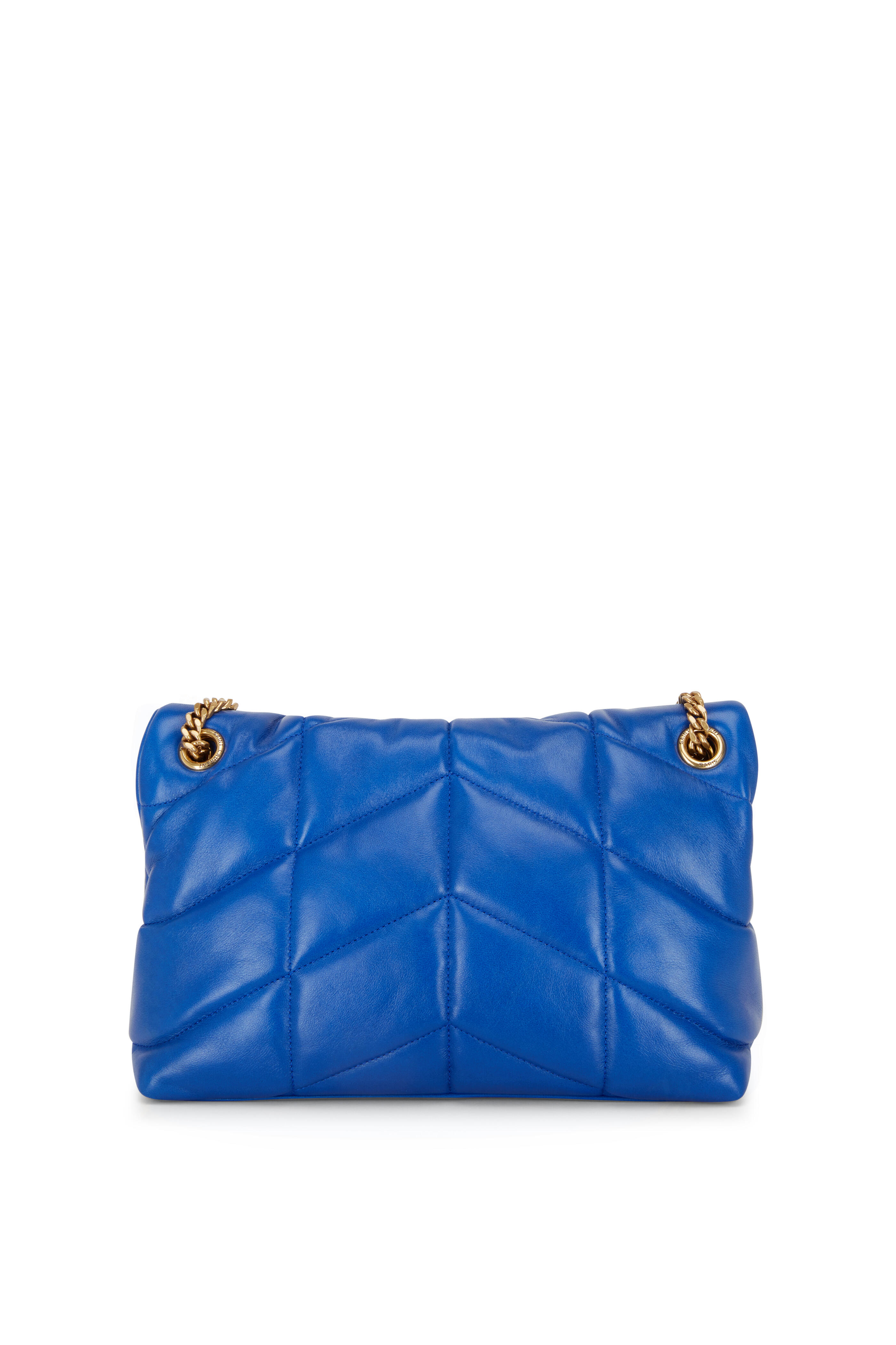 Saint Laurent - Loulou Blue Quilted Leather Small Shoulder Bag