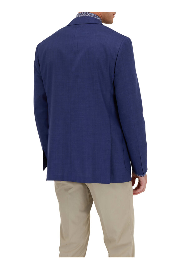 Canali - Kei Klein Blue Textured Wool Sportcoat