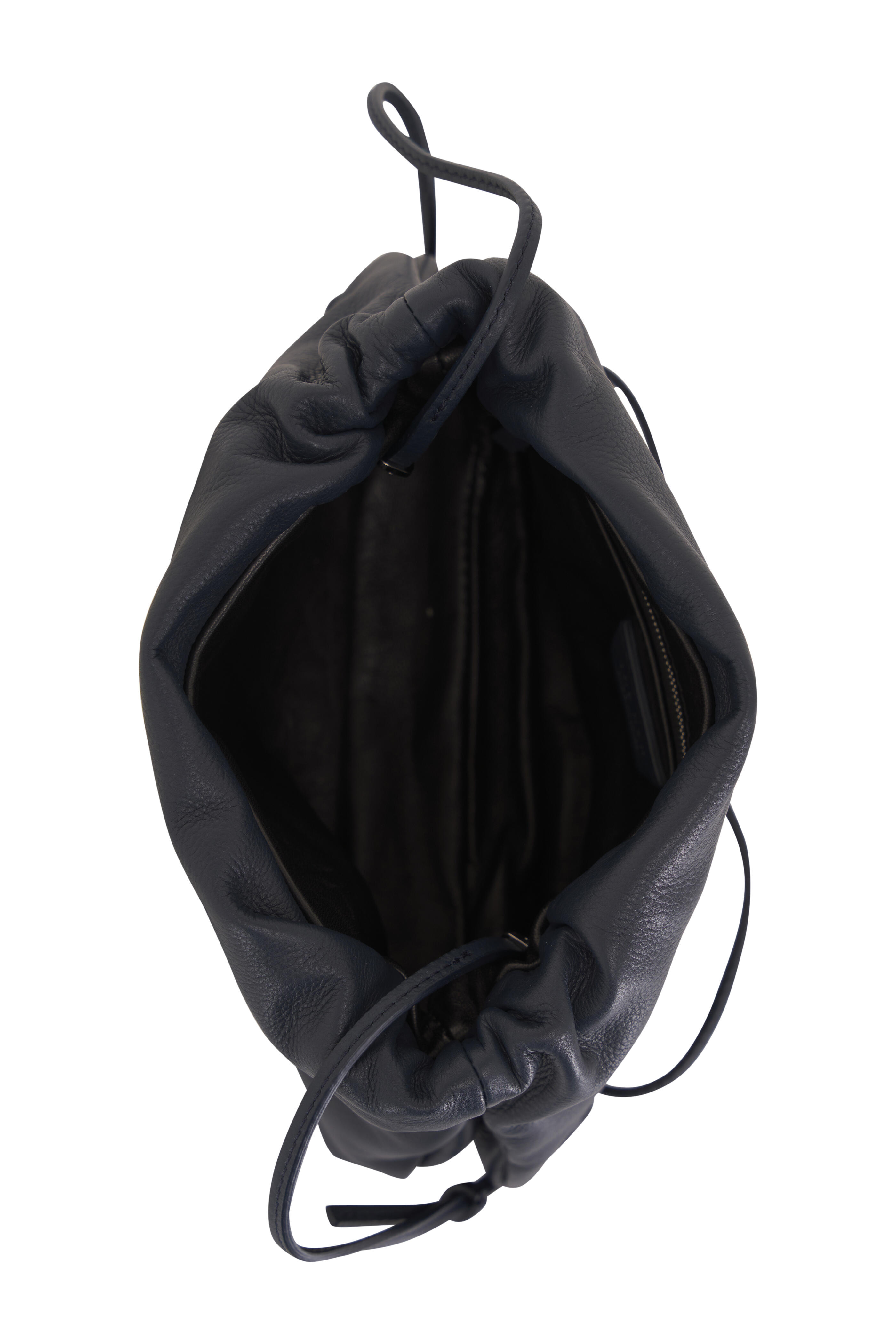 The Row - Bourse Prussian Blue Leather Shoulder Bag