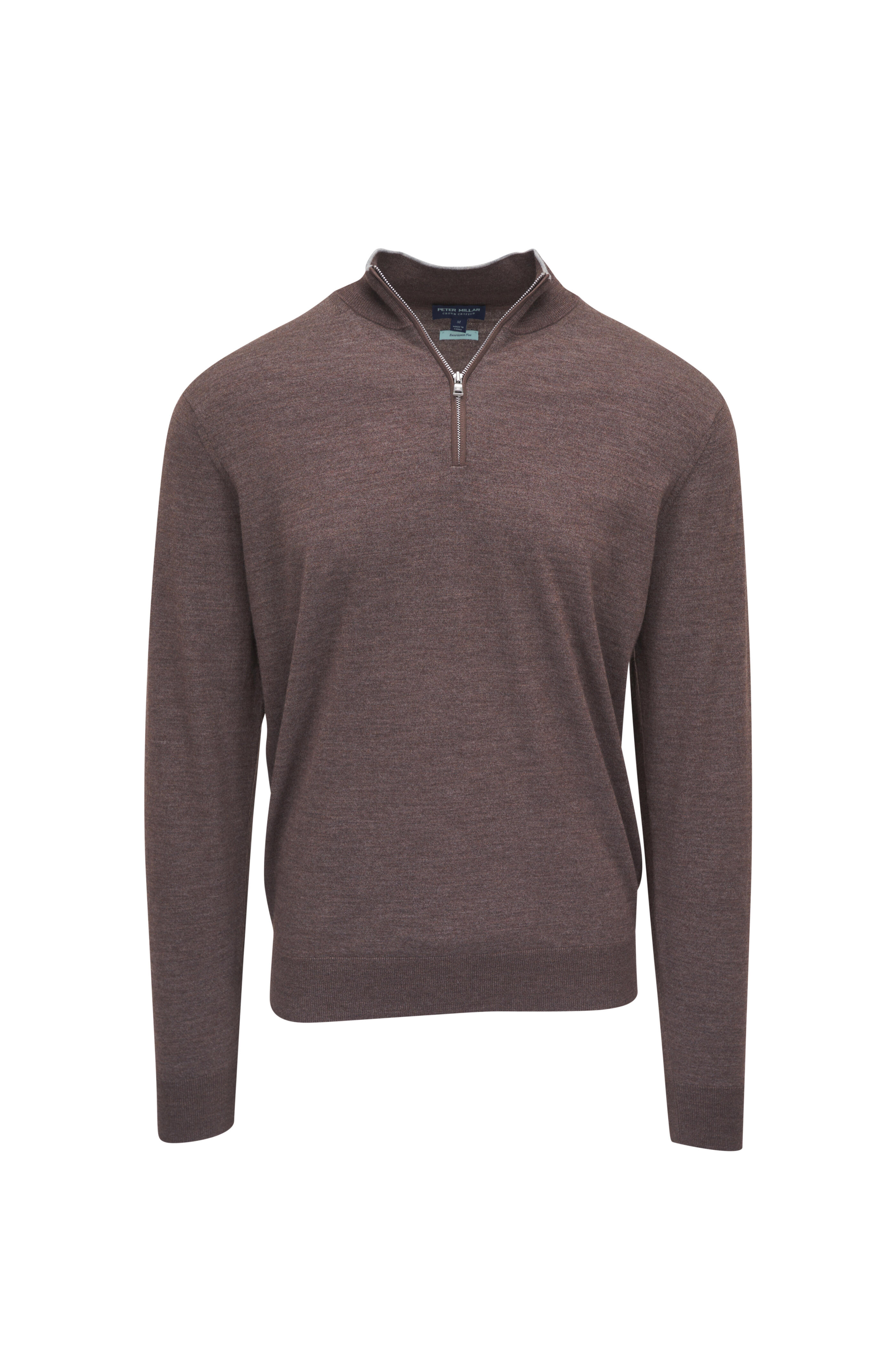 Peter Millar - Excursionist Flex Walnut Quarter Zip Sweater