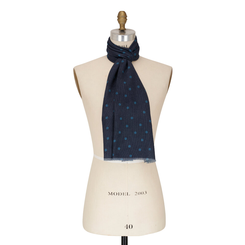 スカーフ PAUL SMITH Woman Scarf Blue W1A250TN213 47 uploading-1366759.JPG