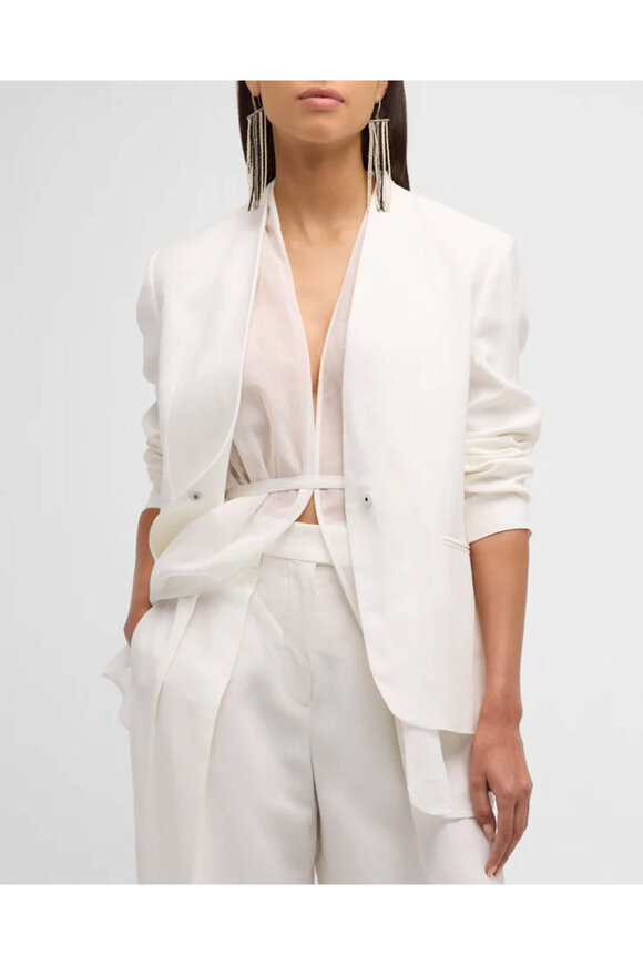 Brunello Cucinelli - Natural Organza Double Layered Linen Jacket