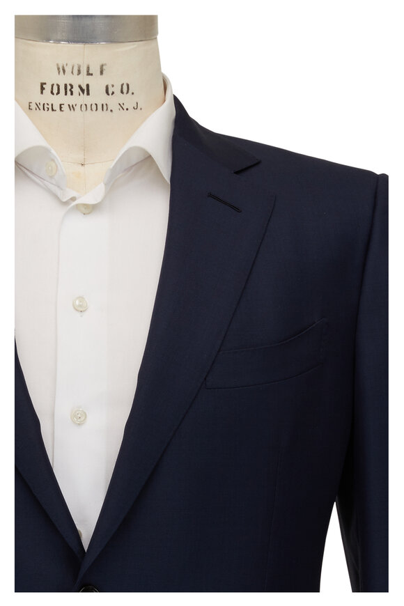 Tom Ford - Navy Sharkskin Wool Suit