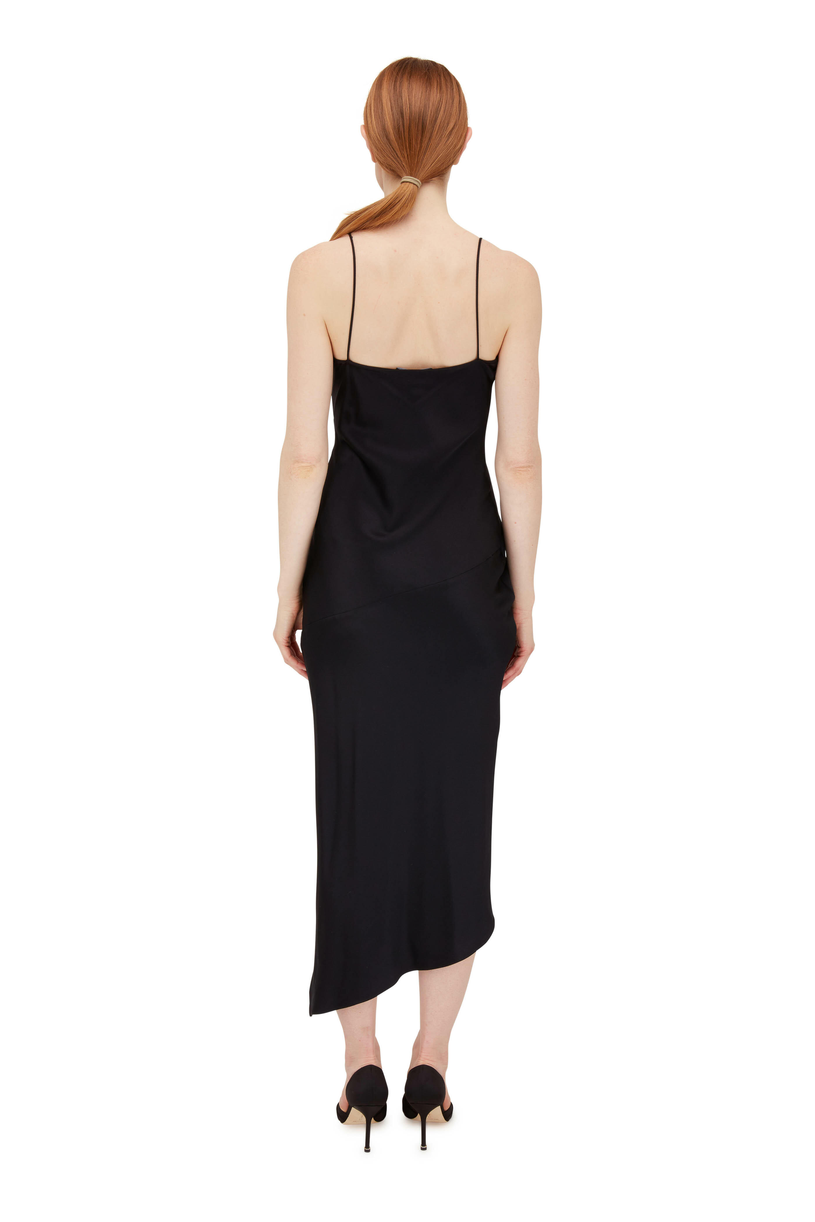 Cushnie - Hudson Black Silk Cowl Neck Sleeveless Dress