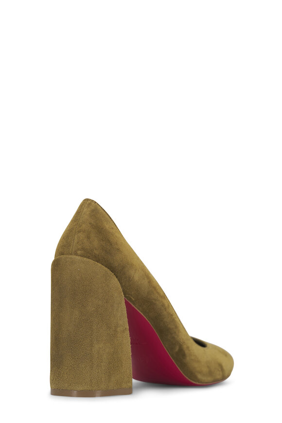 Christian Louboutin Miss Sab Bronze Velour Pump, 85mm - view 3