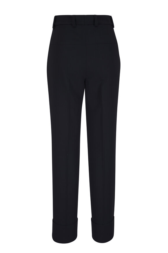 Akris Maxima Black Cuffed Wool Pant - view 3