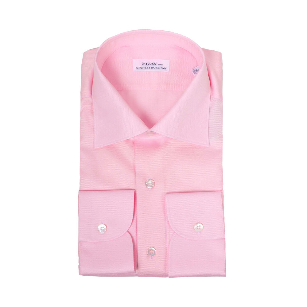 strapless open back dress Men's Regular Fit Pink Long Sleeve Button Shirt main image 1