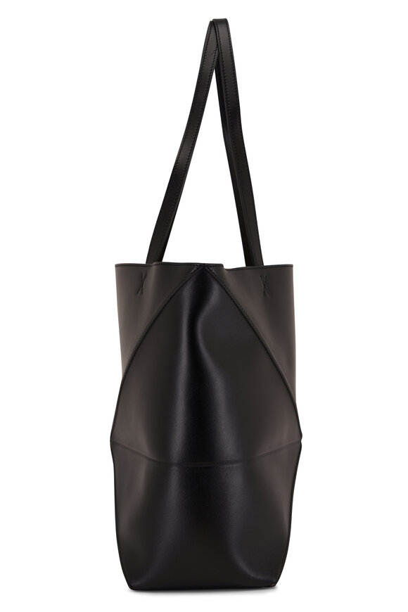 Loewe - Medium Puzzle Black Shiny Leather Tote