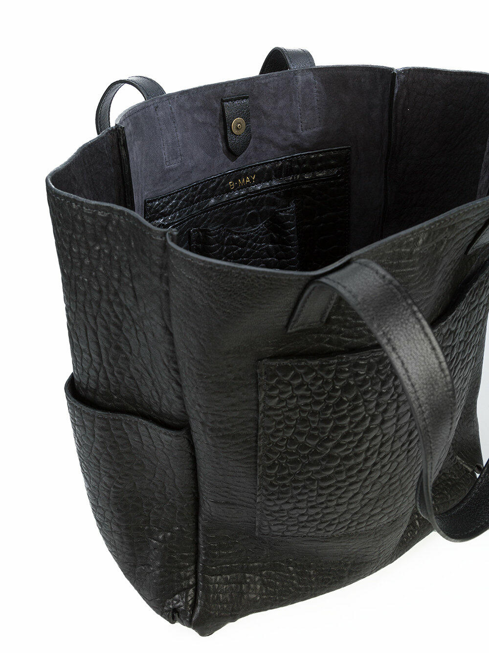 B May Bags - Black Washed Lamb Extra Large Tote