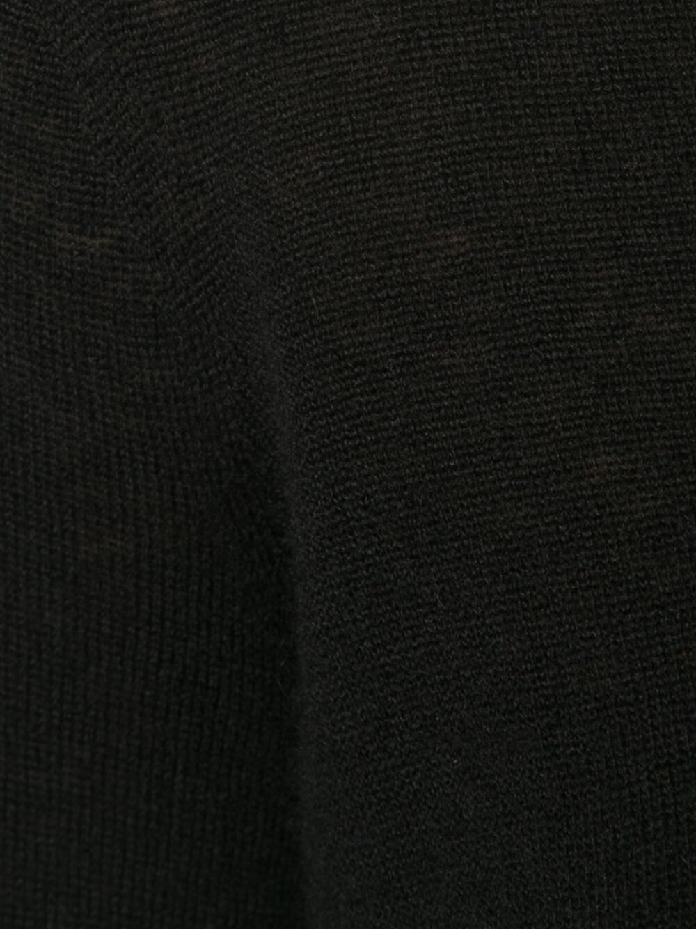 The Row - Dory Black Cashmere & Silk V-Neck Sweater