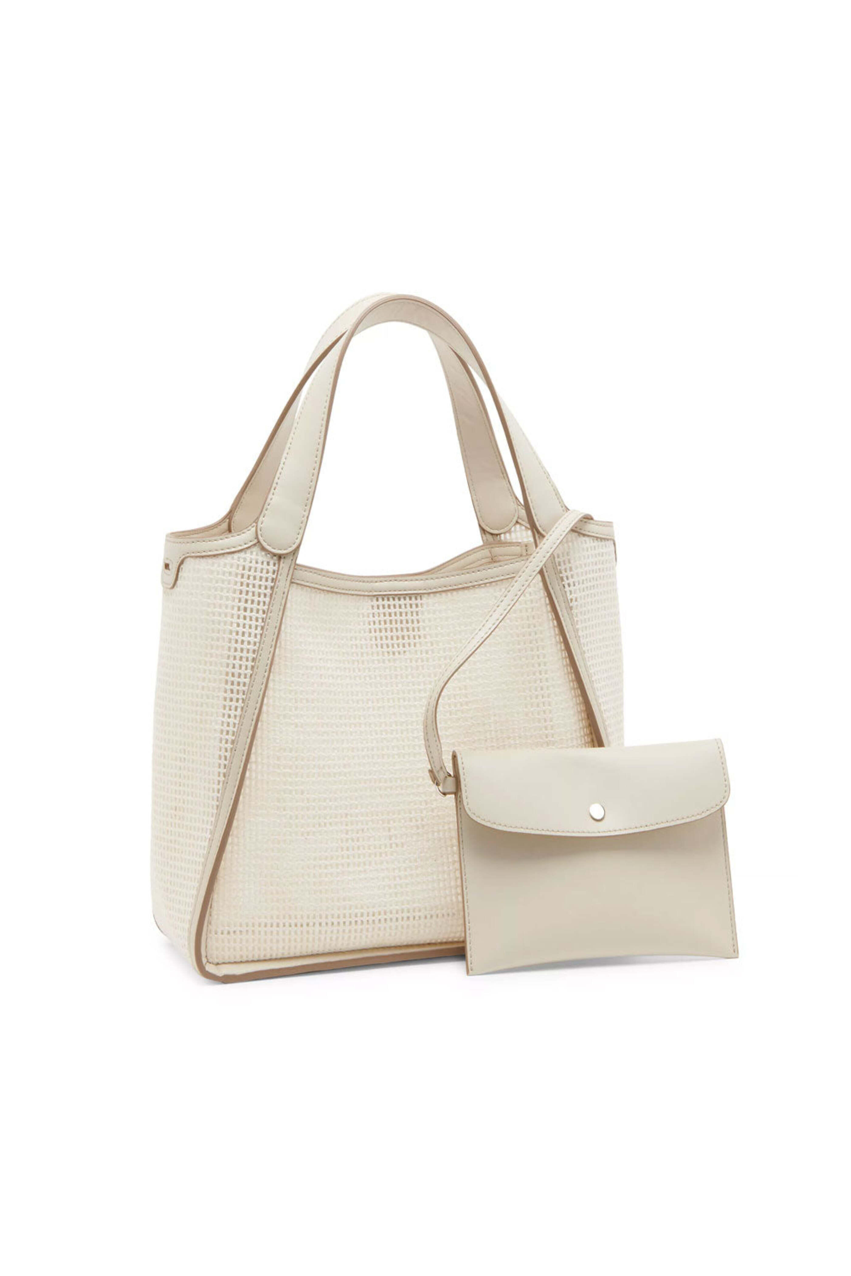 Stella McCartney - Logo Eco Embroidered Mesh Bag in Magnolia