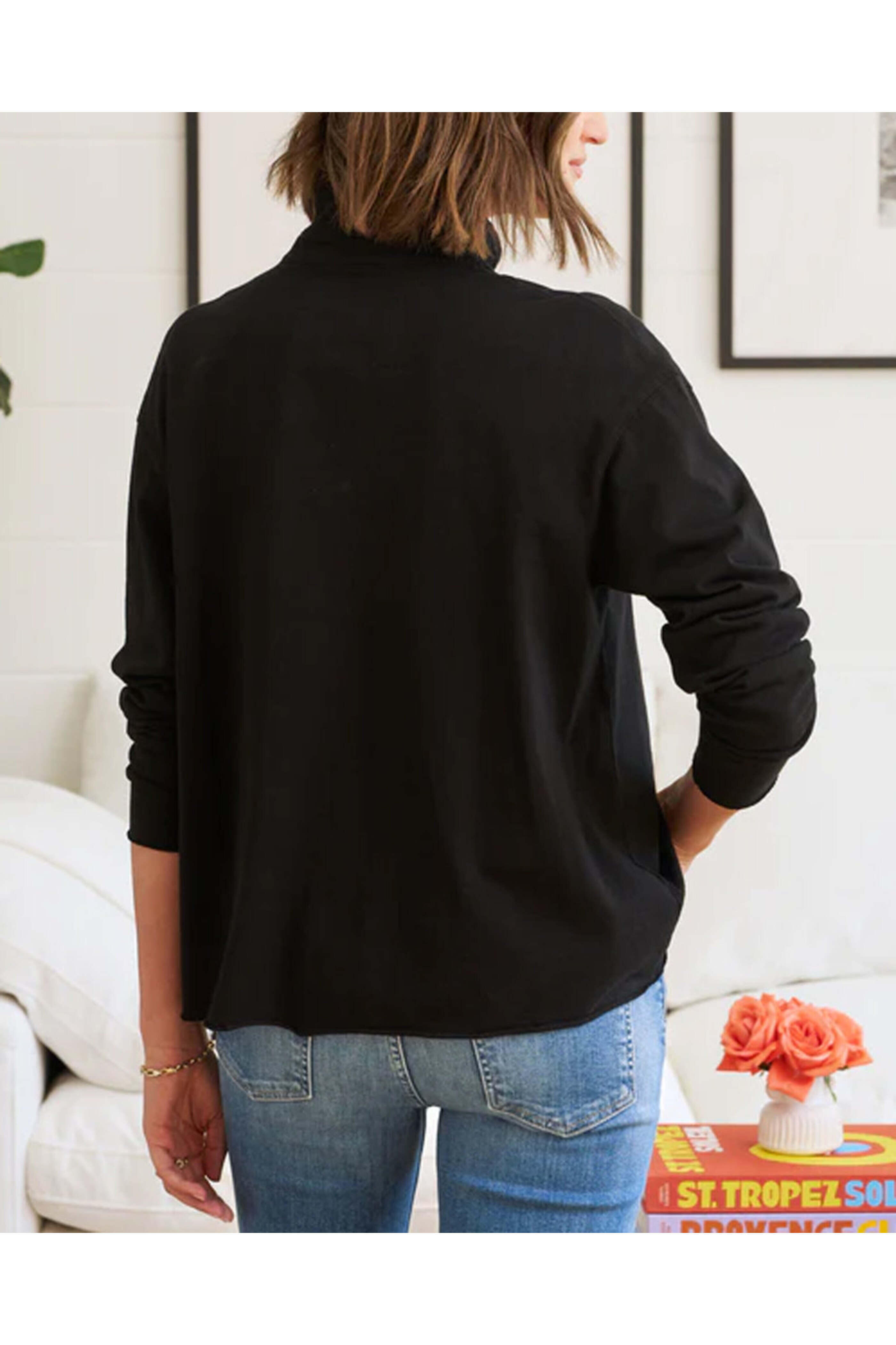 Frank & Eileen - Black Patrick Popover Henley | Mitchell Stores