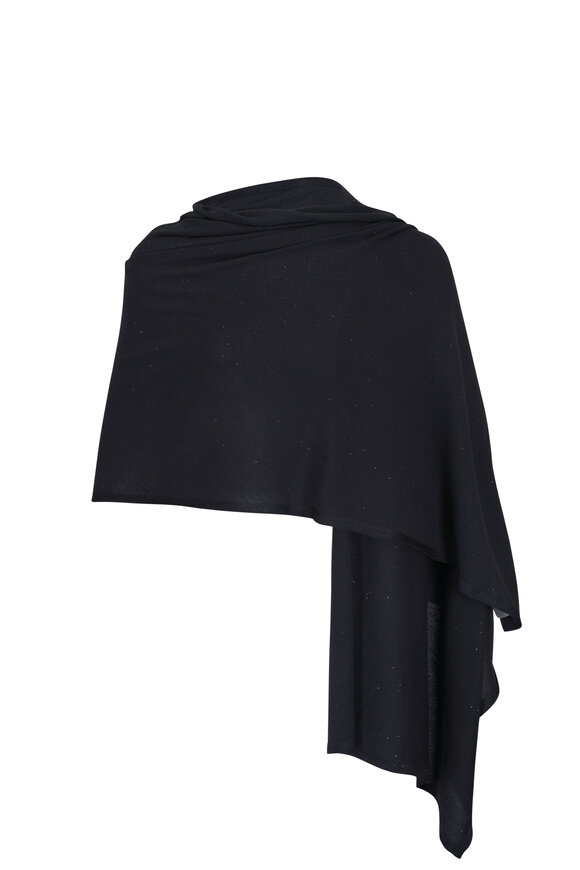 Etro - Black Silk & Wool Scarf | Mitchell Stores