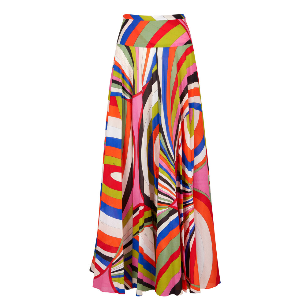 Pucci - Iride Print Cotton Maxi Skirt | Mitchell Stores