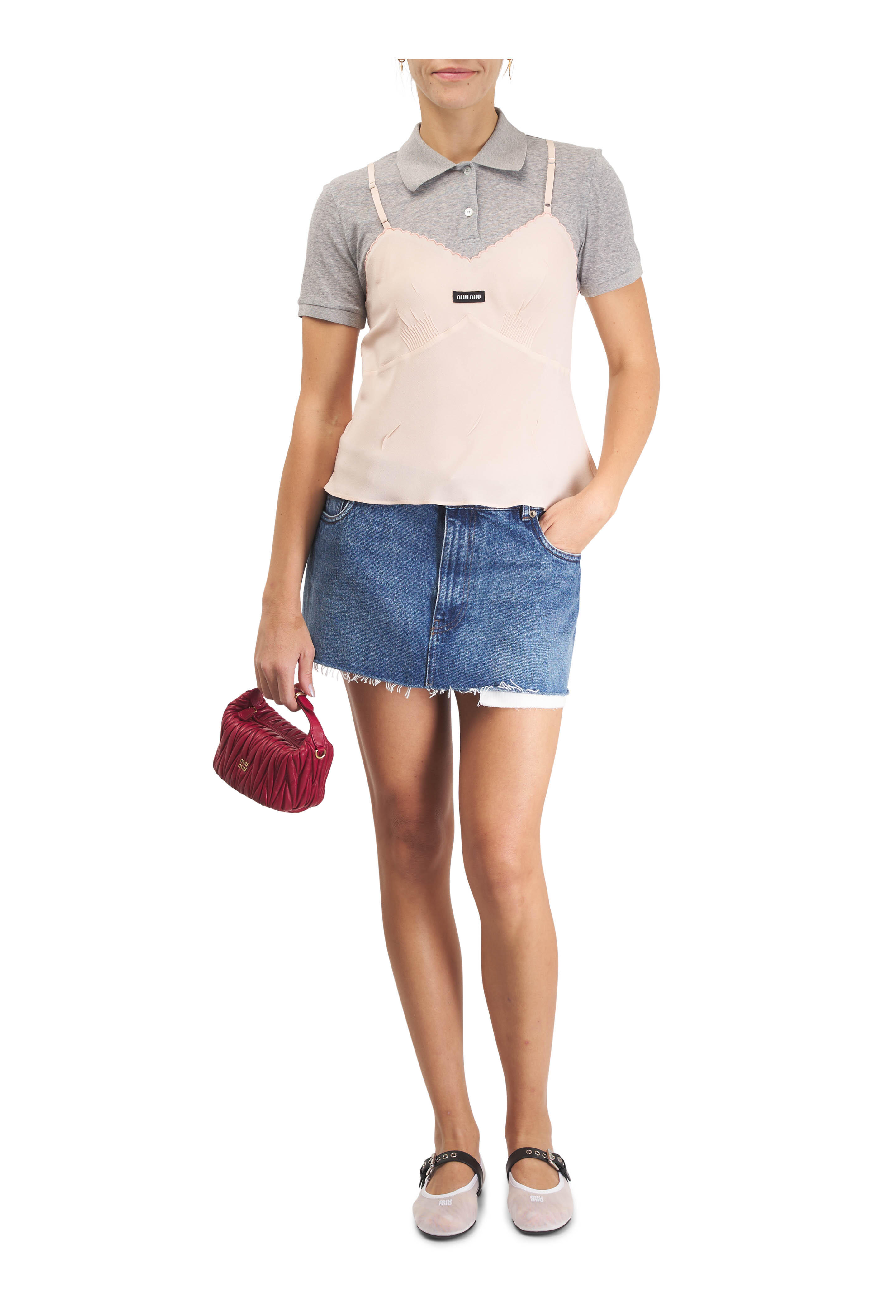 Miu Miu - White Mesh Ballerina Flat