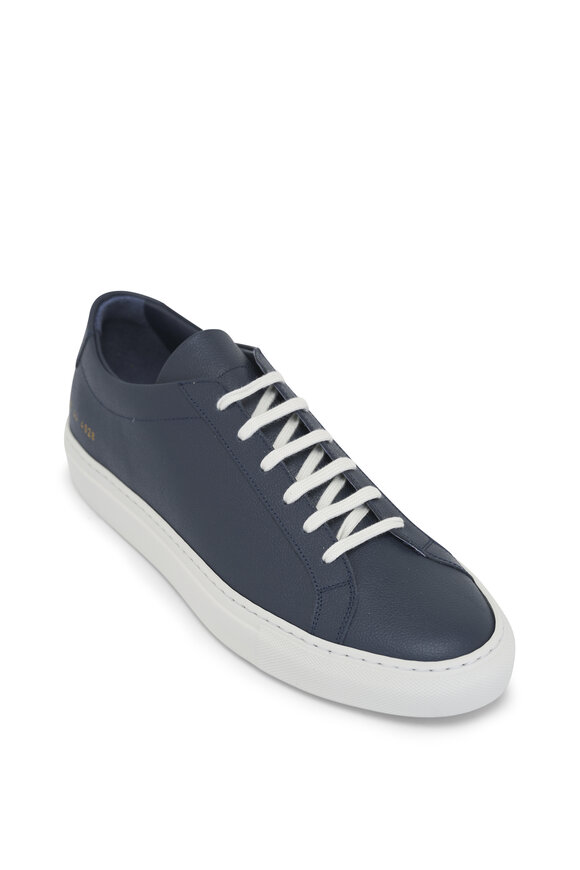 Common Projects Achilles Navy Bumpy Leather Low Top Sneaker