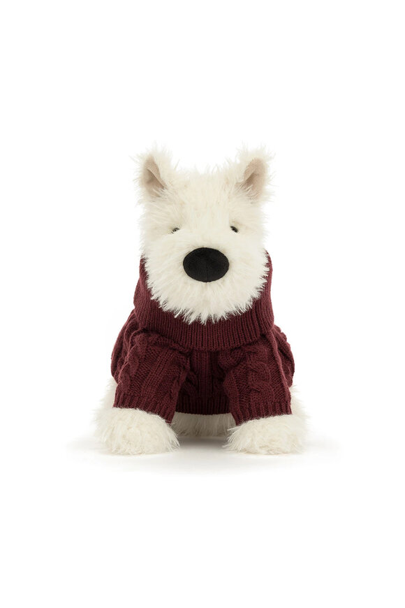Jellycat Munro Winter Jumper Scottie Dog - view 1