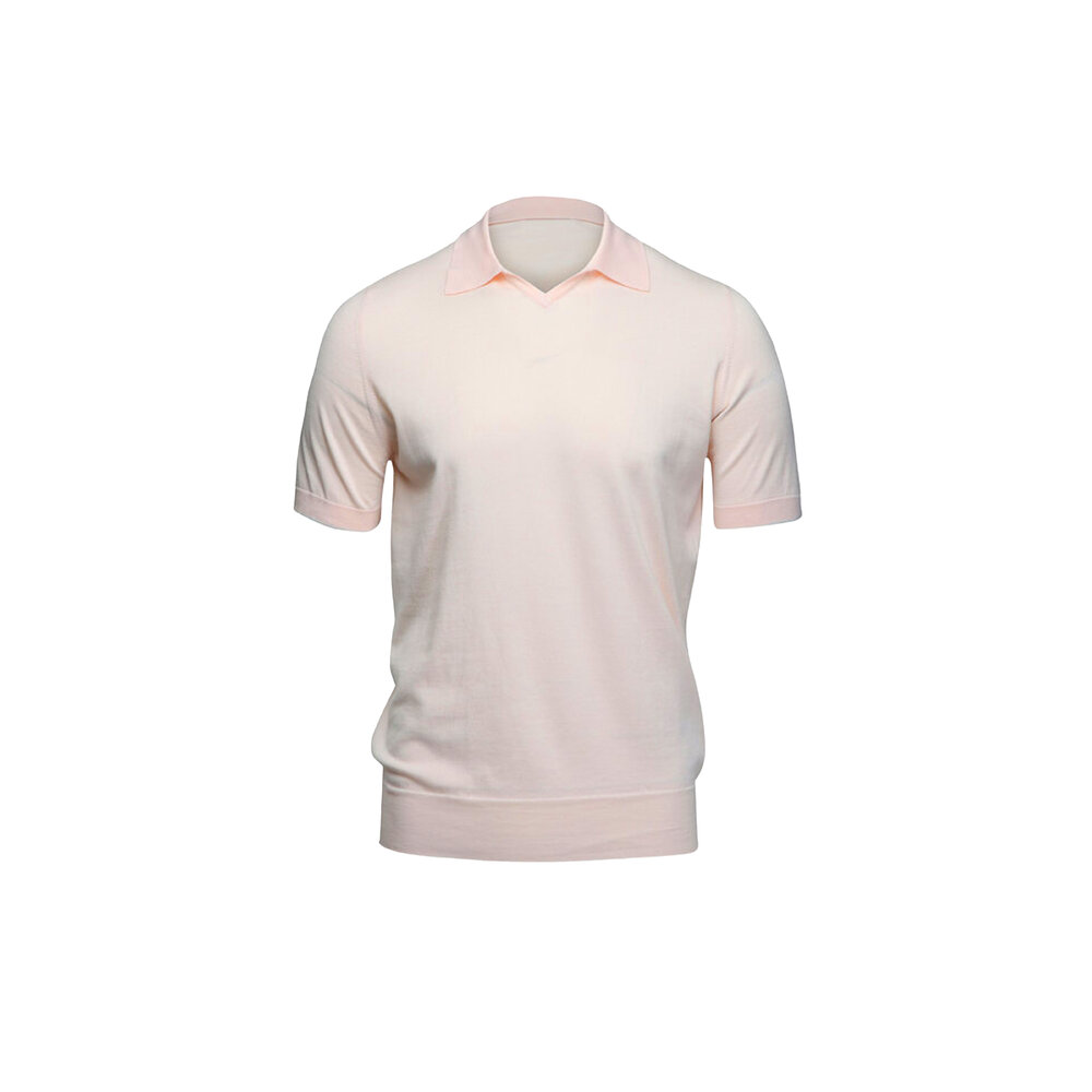 Brunello Cucinelli - Cherry Blossom Johnny Collar Polo
