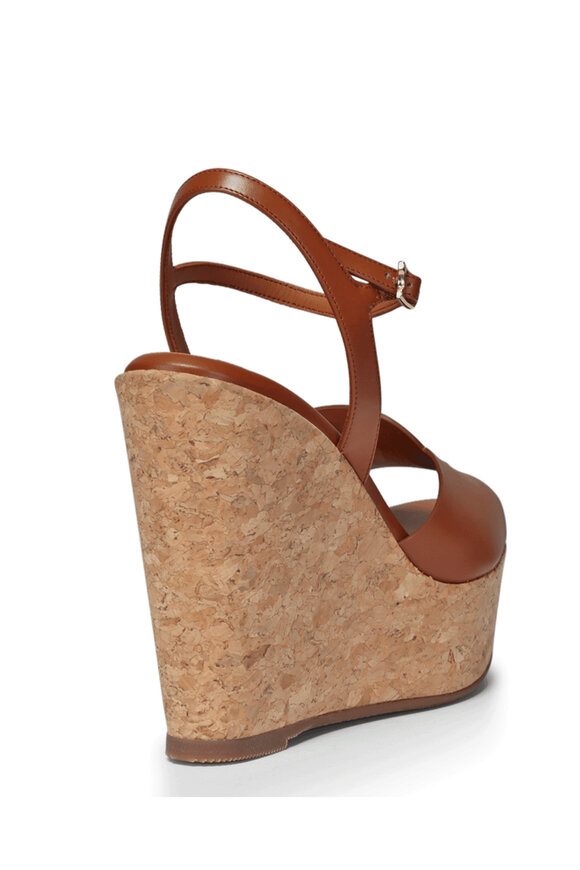 Santoni Nizza Brown Leather Wedge - view 3