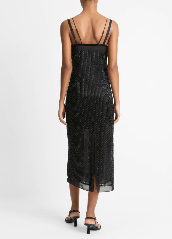 Vince - Black Beaded Slip Dress