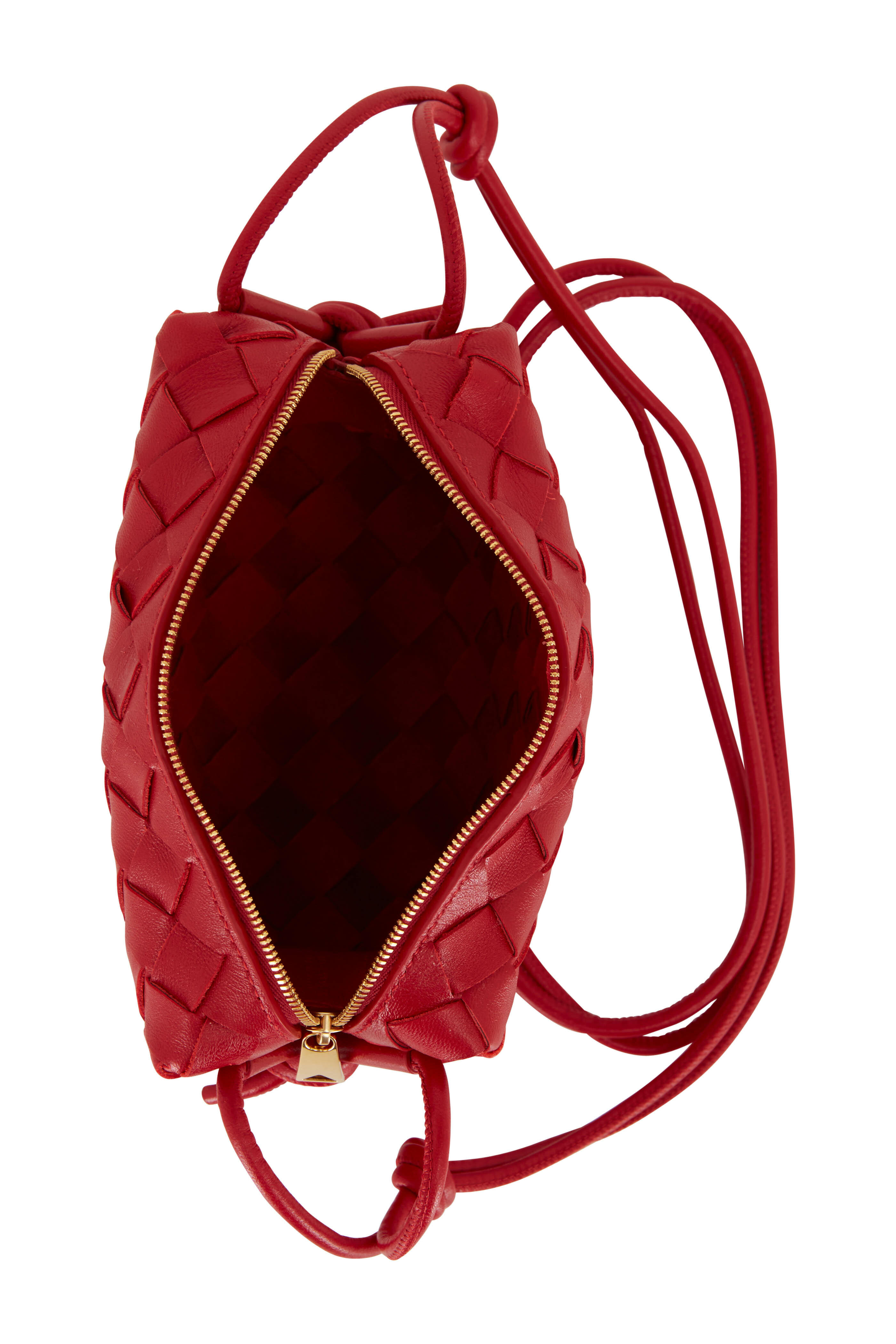 Bottega Veneta Loop Intrecciato Camera Bag Mini Apple Candy in