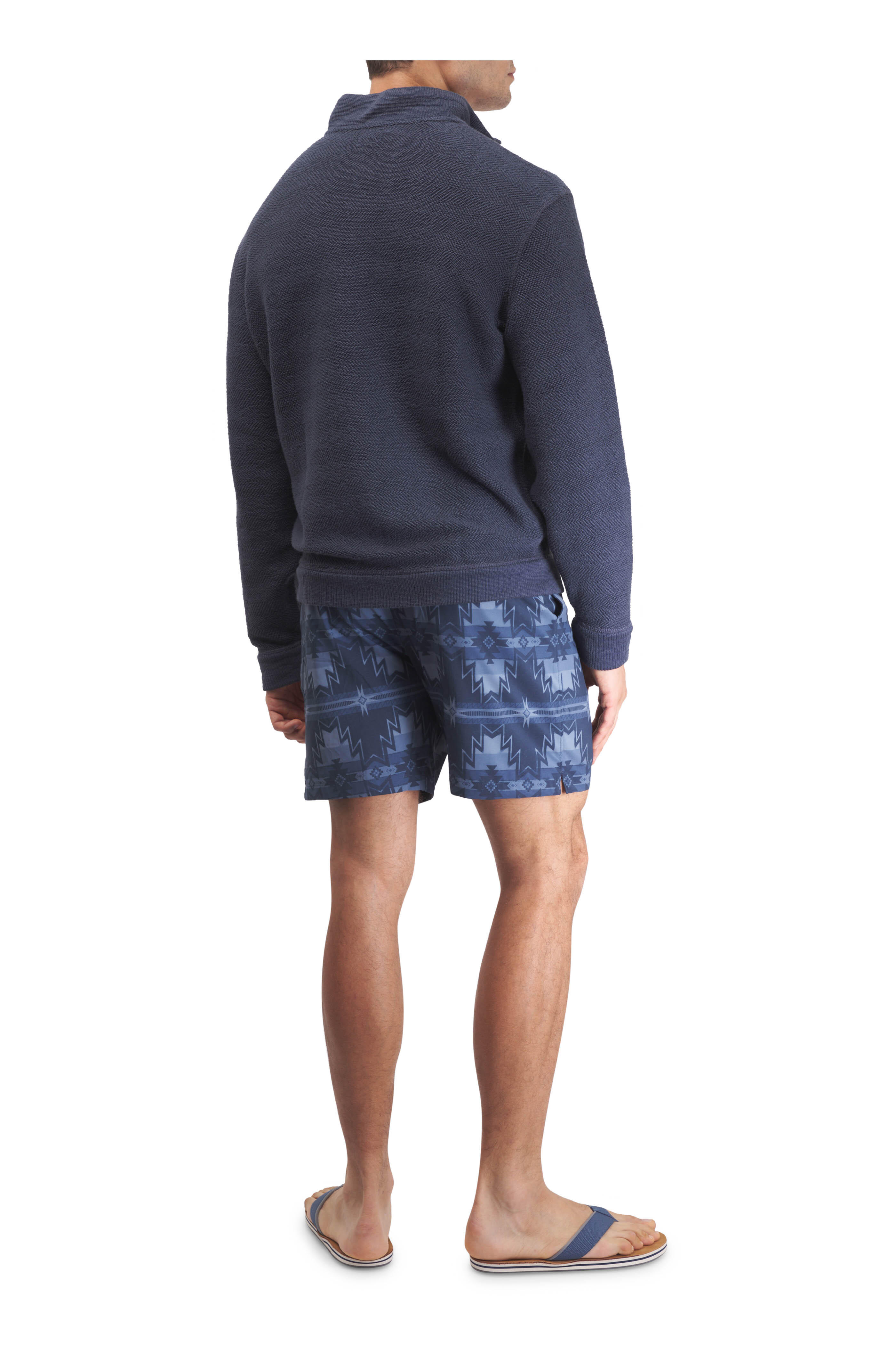 Faherty Brand - Shorelite Doug Good Feather Night Navy Swim Trunks