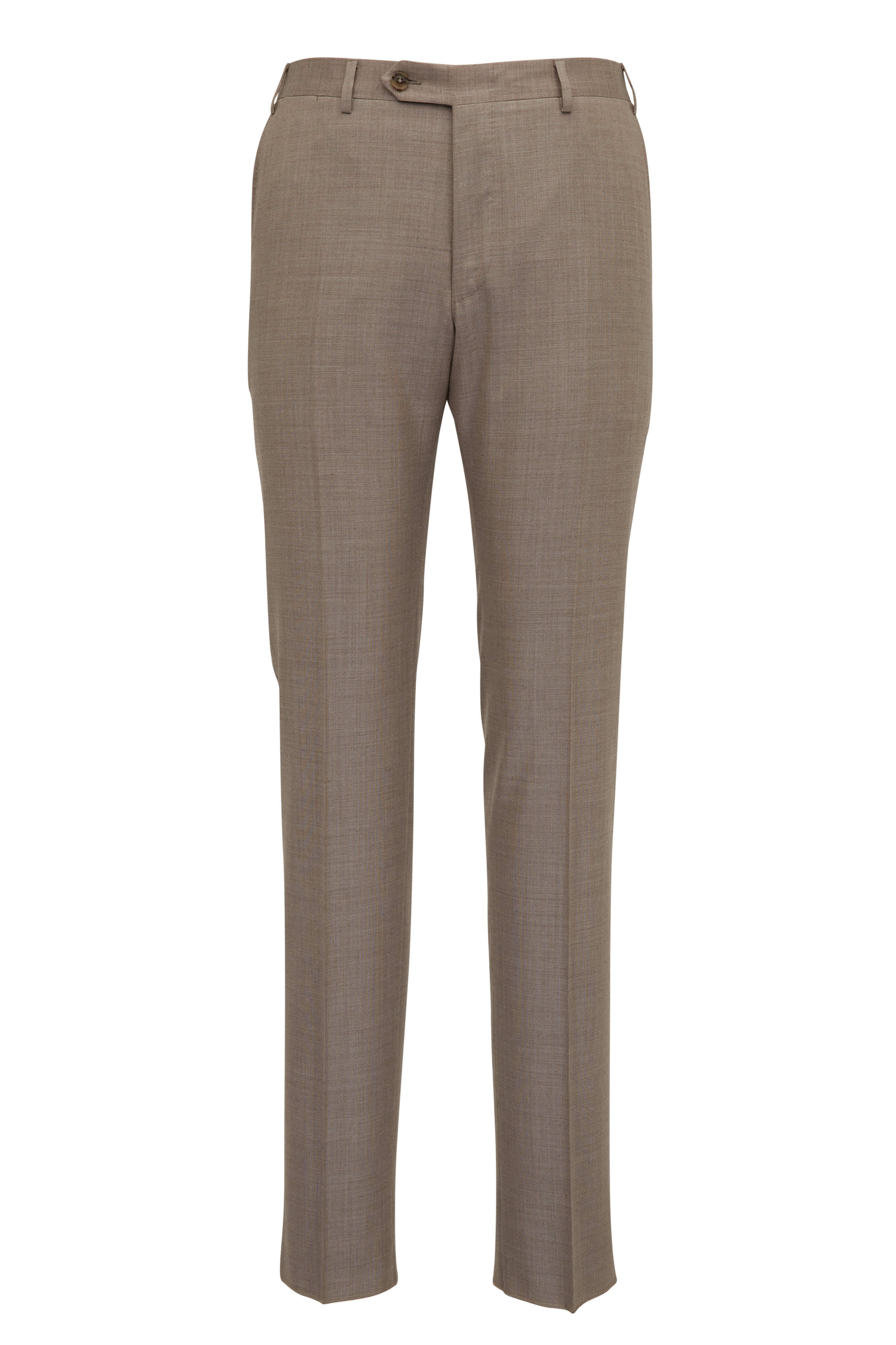 Canali - Exclusive Tan Wool Yarndye Suit | Mitchell Stores