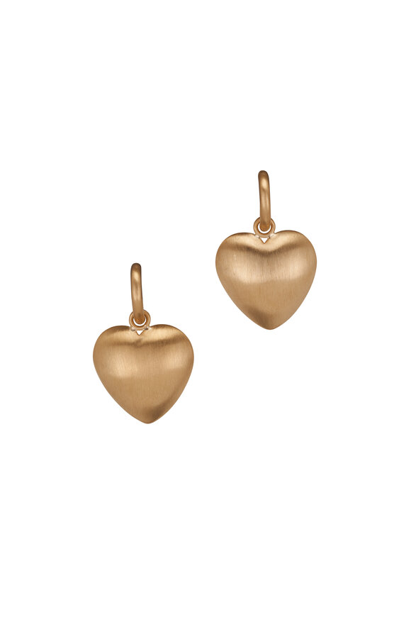 Irene Neuwirth Puffed Gold Love Huggie Earrings