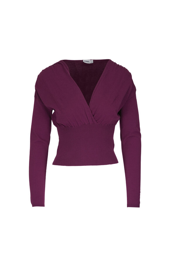 Simkhai Saige Fig V-Neck Top - view 1