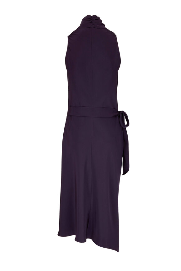 Peter Cohen Victor Purple Silk Wrap Dress - view 3