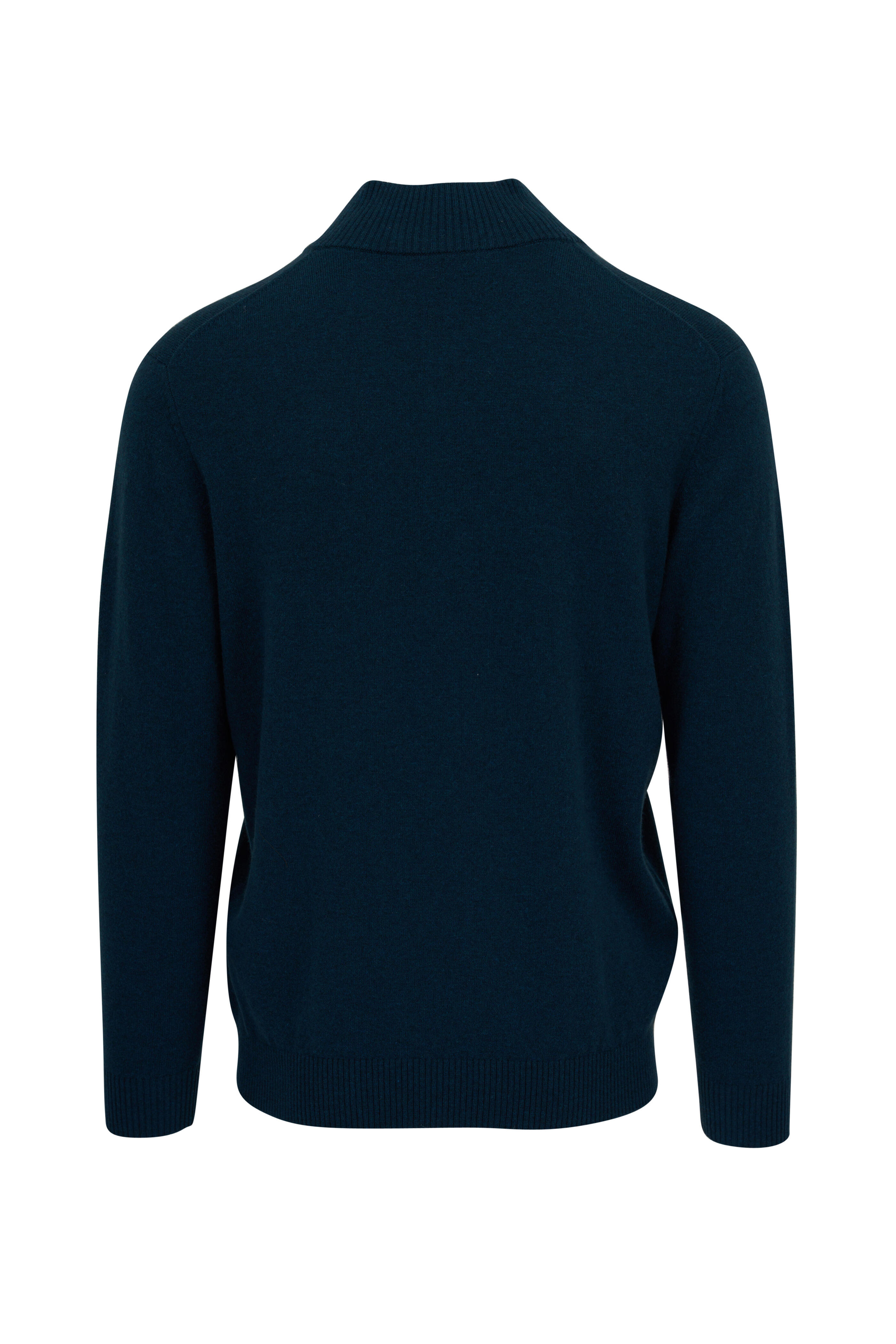 Kinross - Teal Suede Trim Quarter Zip Pullover | Mitchell Stores