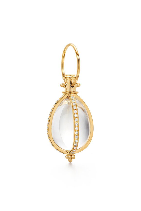 Temple St. Clair 18k Gold Medium Diamond Pavé Amulet