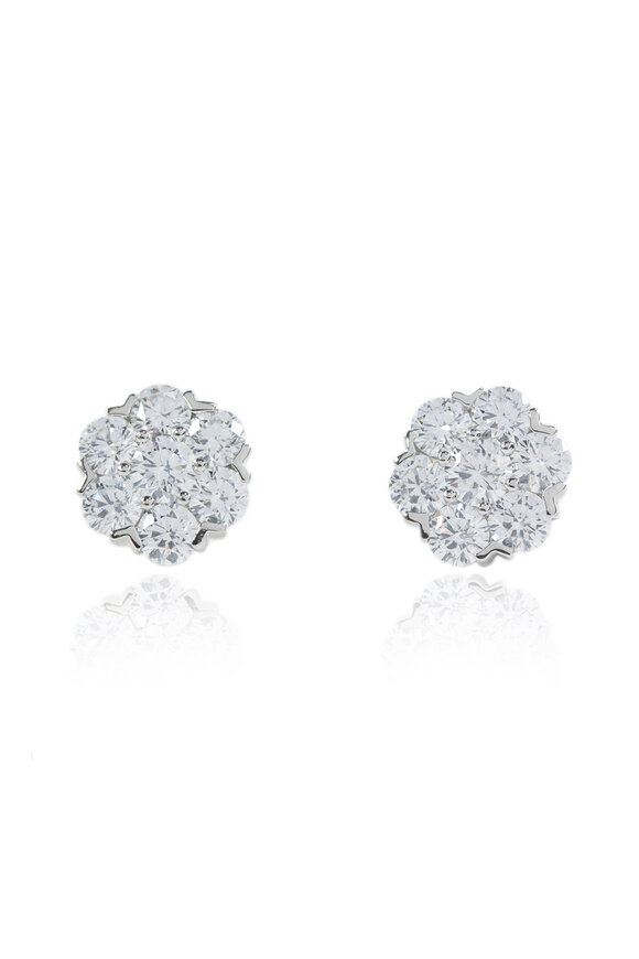 Oscar Heyman Platinum Diamond Earrings