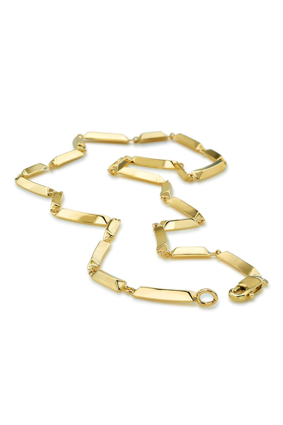 Dru - Yellow Gold Nugget Necklace