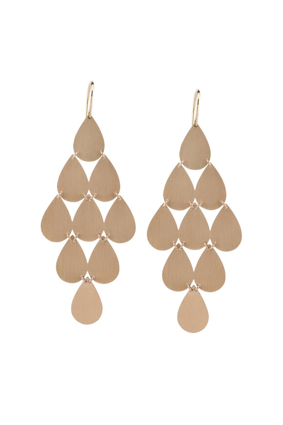 Irene Neuwirth Rose Gold Nine Drop Chandelier Earrings - view 2