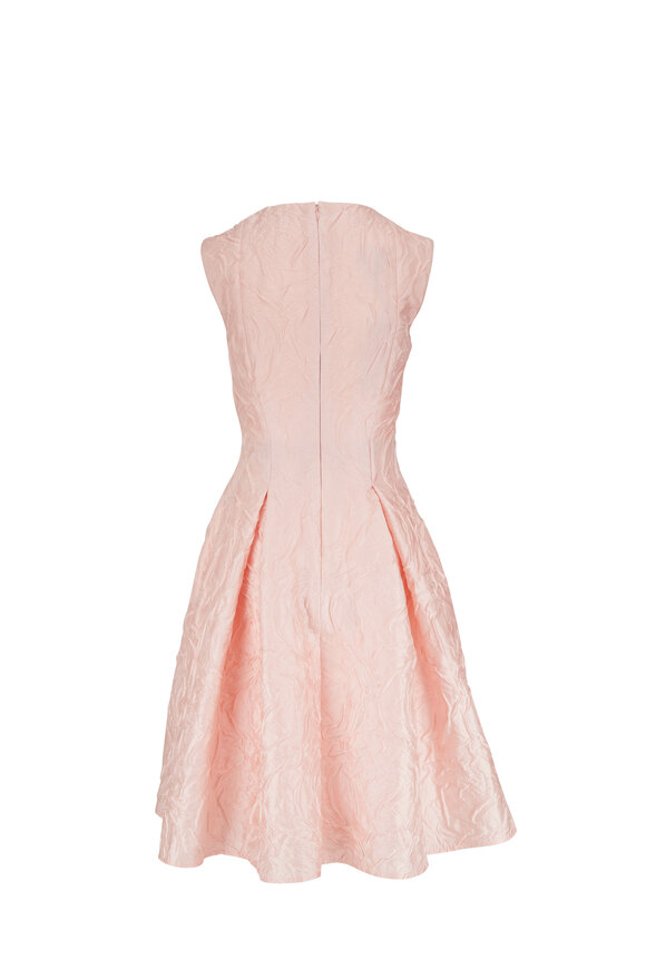 Talbot Runhof - Poriet Blush Rose Jacquard Dress 