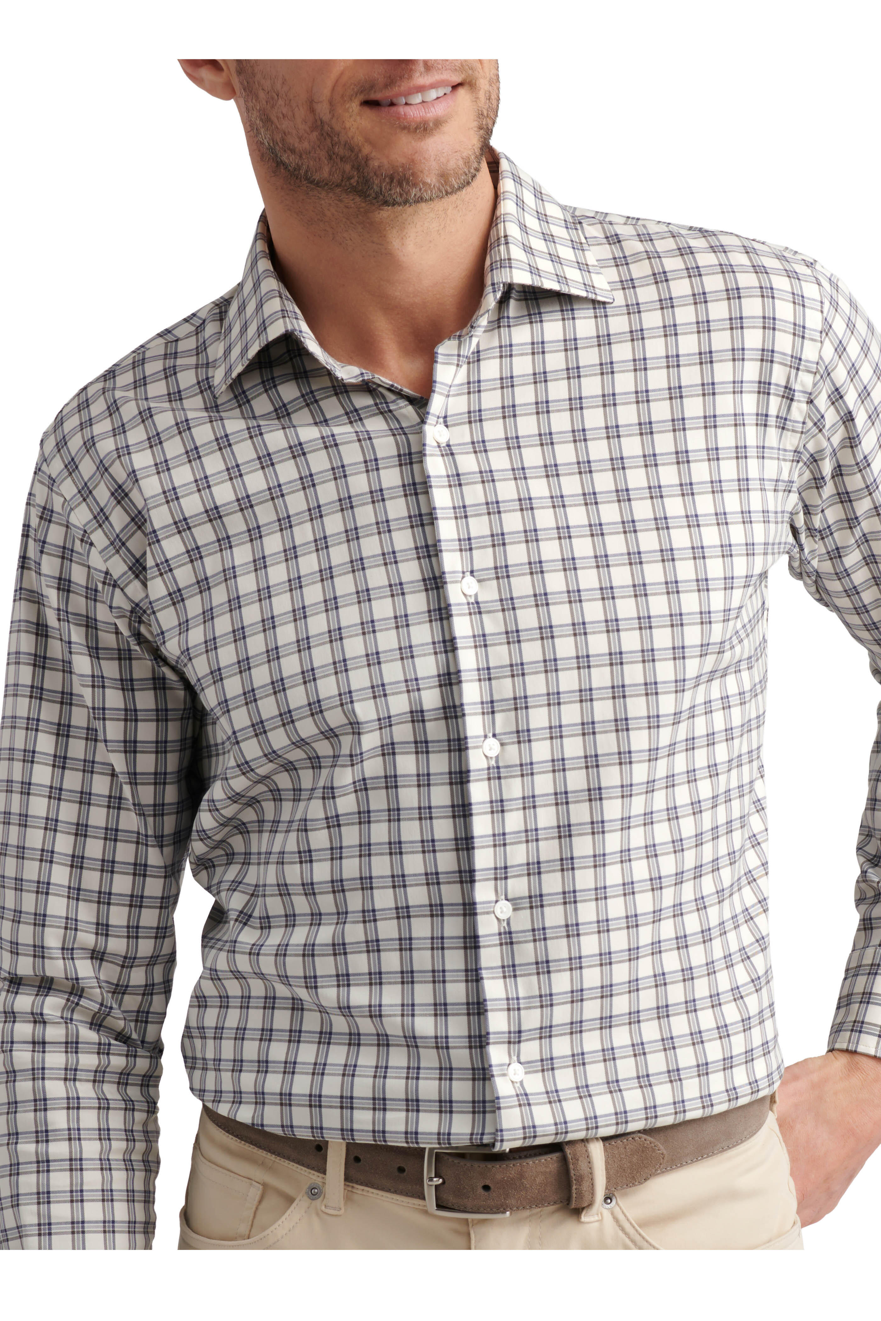 Peter Millar - Lenox Winter Ivory Plaid Sport Shirt
