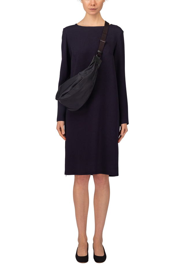 The Row Larina Black Long Sleeve Shift Dress Mitchell Stores