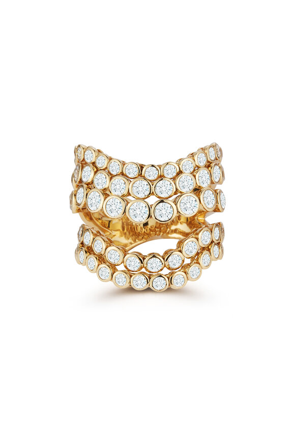 Ondyn 18k Yellow Gold Diamond Grand Avalon Ring