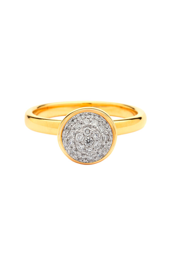 Syna - 18K Yellow Gold Diamond Stackable Ring