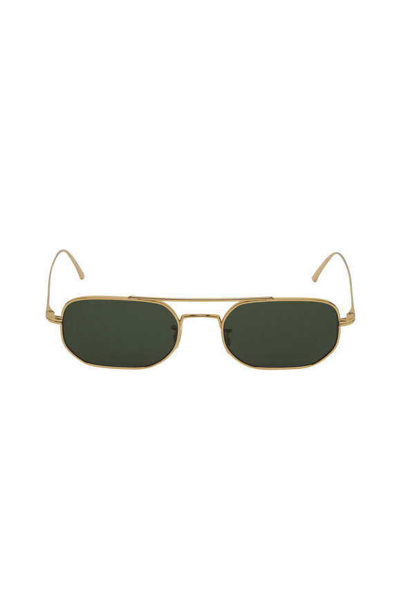 Oliver Peoples - Khaite 1989C Gold & Vibrant Green Sunglasses