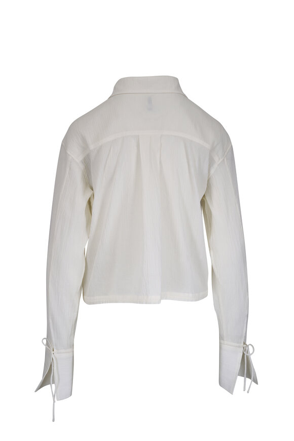 Totême Off White Drawstring Cotton Shirt - view 2