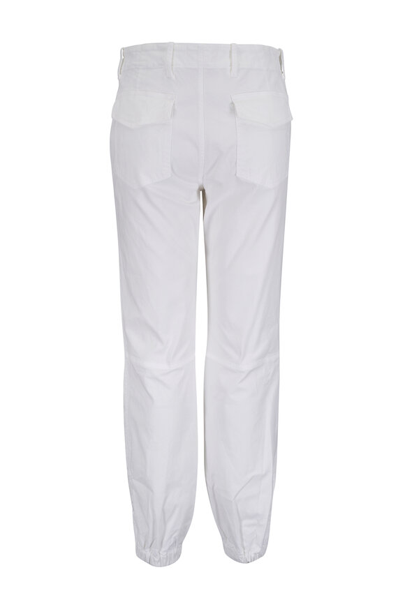 Nili Lotan White Stretch Cotton Utility Pant - view 2